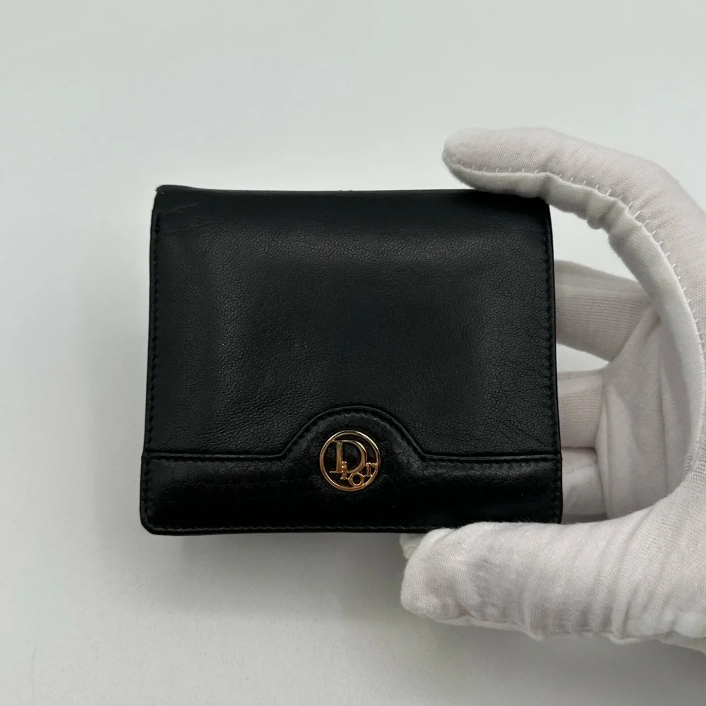 Dior Leather Bi Fold Wallet vintage